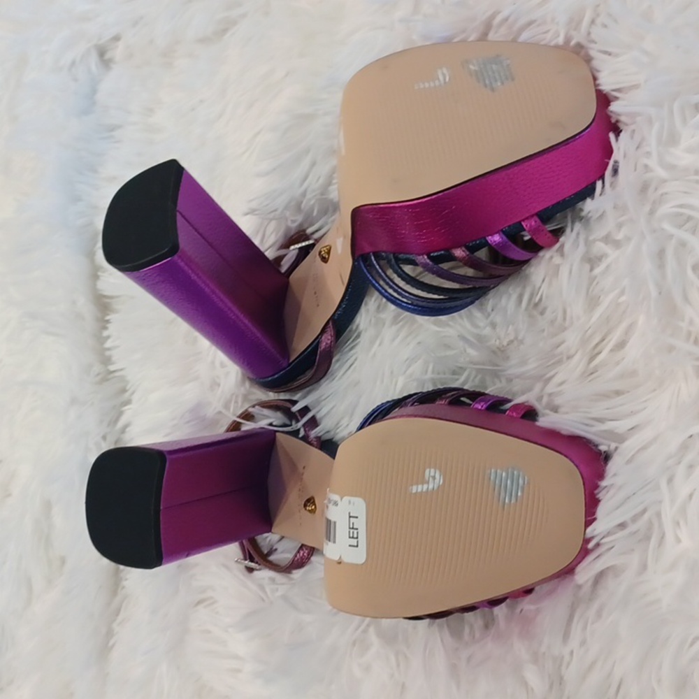 NEW Kurt Geiger London Perria Purple Rainbow Platform Sandals MULTI SIZES - Picture 14 of 14